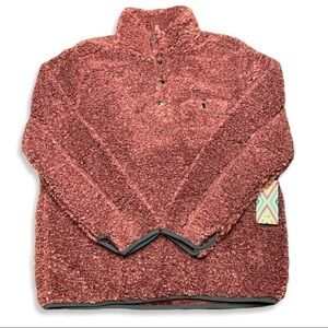 True Grit Frosted Snowcap Sherpa Snap Pullover